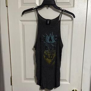Gray Graphic Tank Top